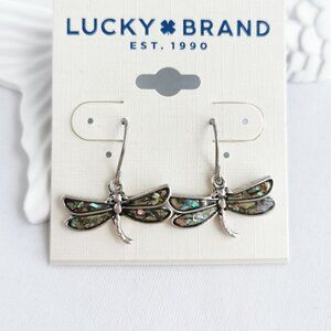 LUCKY BRAND Silver Dragonfly Earrings Hypoallergenic